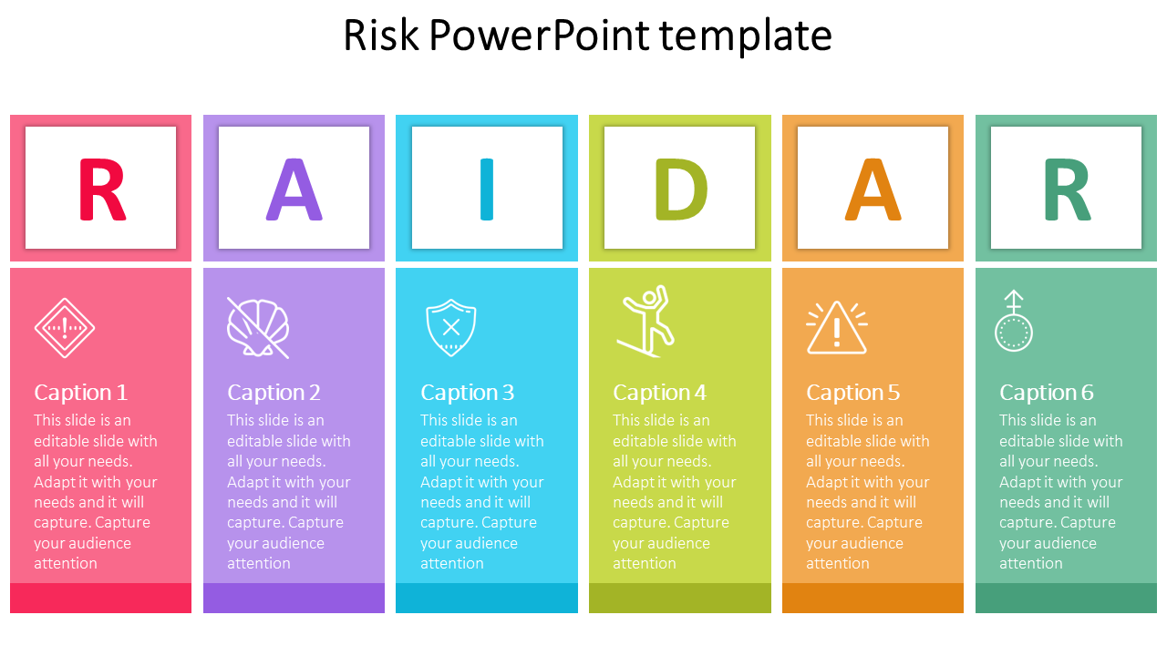 Effective Risk PowerPoint Template Presentation 6-Node